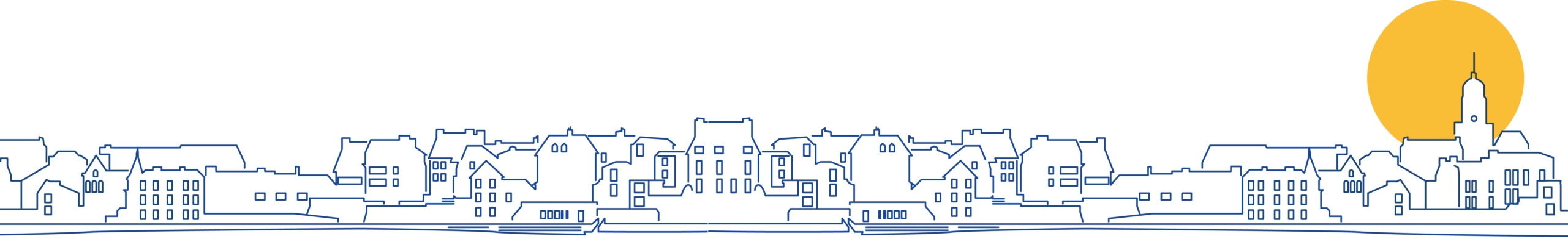 Dessin de St-Malo à la ligne pour la Journée Nationale du TDAH